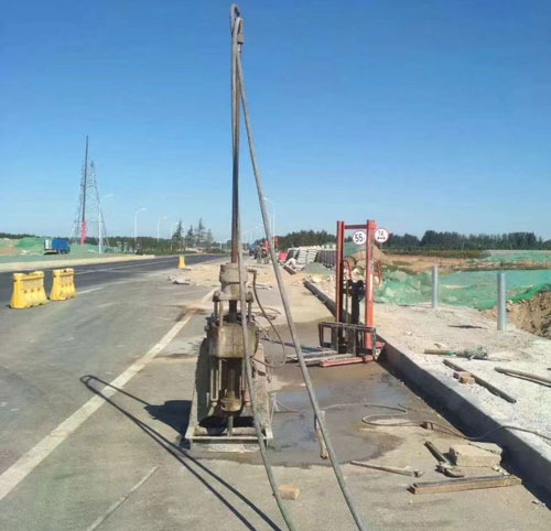 东山公路高聚物注浆加固